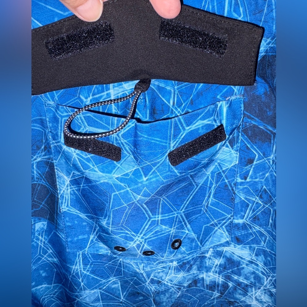 Pelagic Hydro-Lite Blue Camo Board Shorts Performance Fishing Swim Trunks 32 - Picture 8 of 9